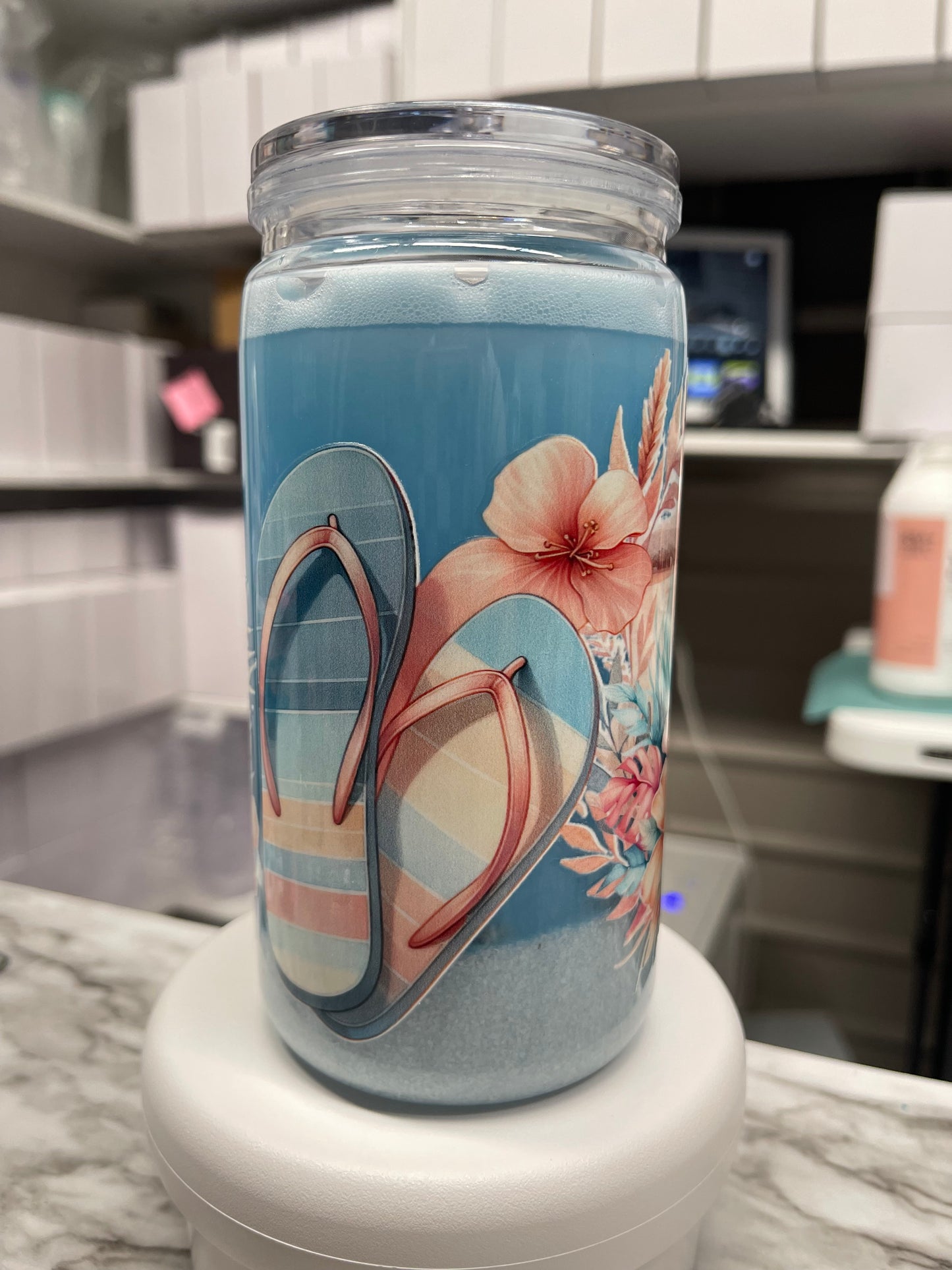 16oz Pre Made Beach Tumbler
