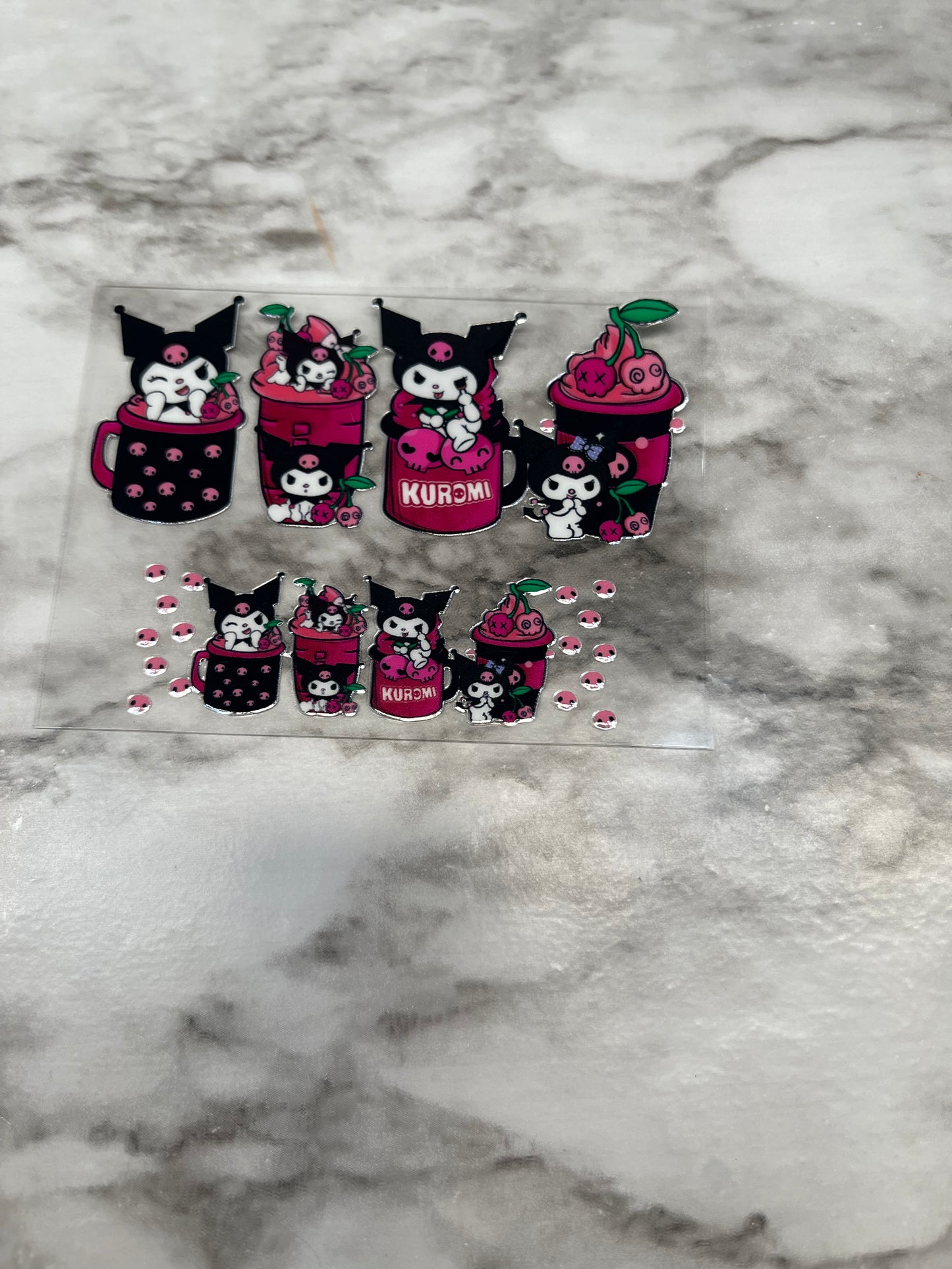 K Skull Cherries Mini Tumbler Keychain Decal