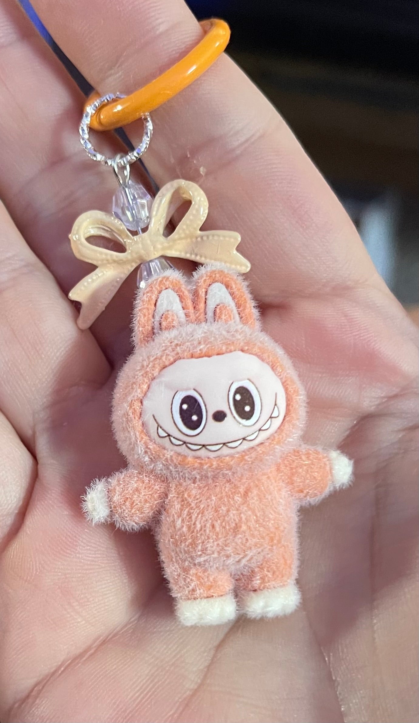 Mini Flocked Monster Keychain
