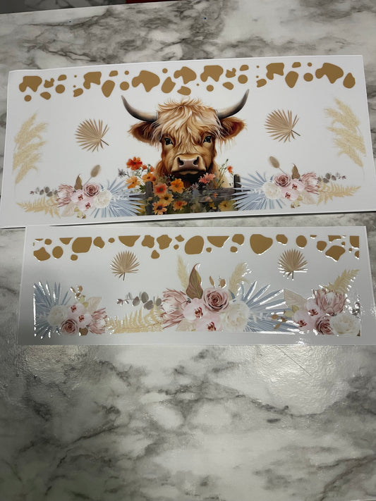 40oz Boho Highland Cow