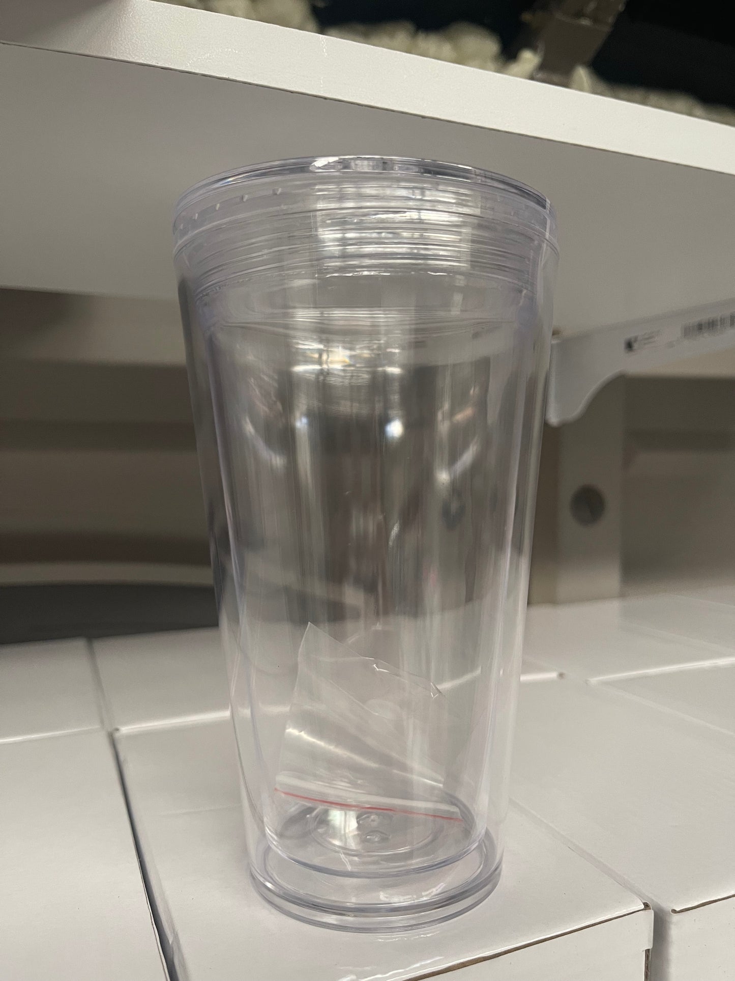 16oz Acrylic Snow Globe Funnel Tumbler