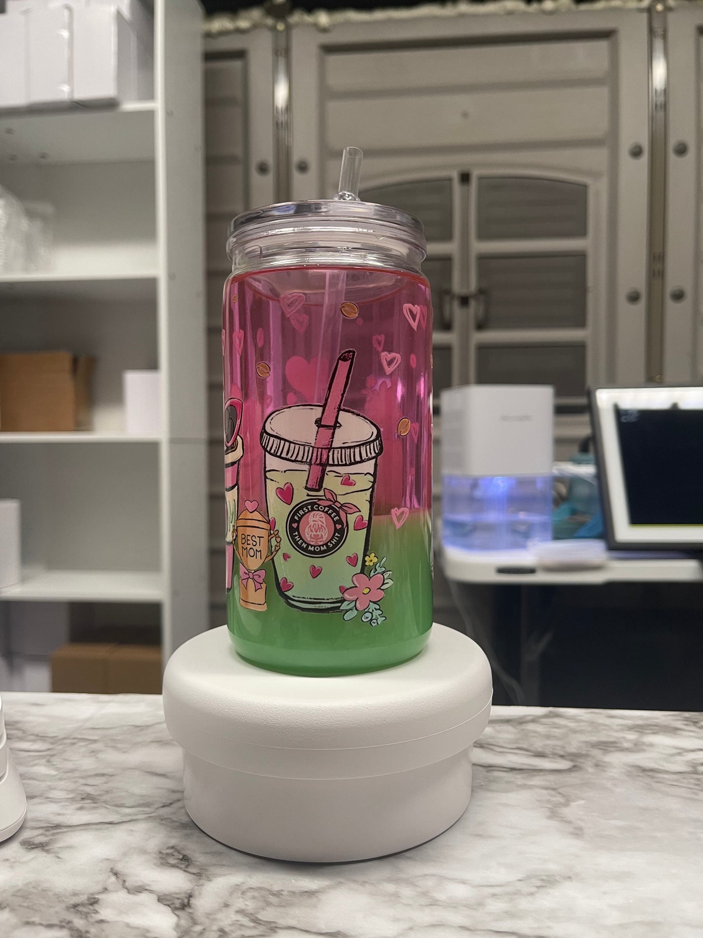 16oz Acrylic Dual Drip Lava Mom