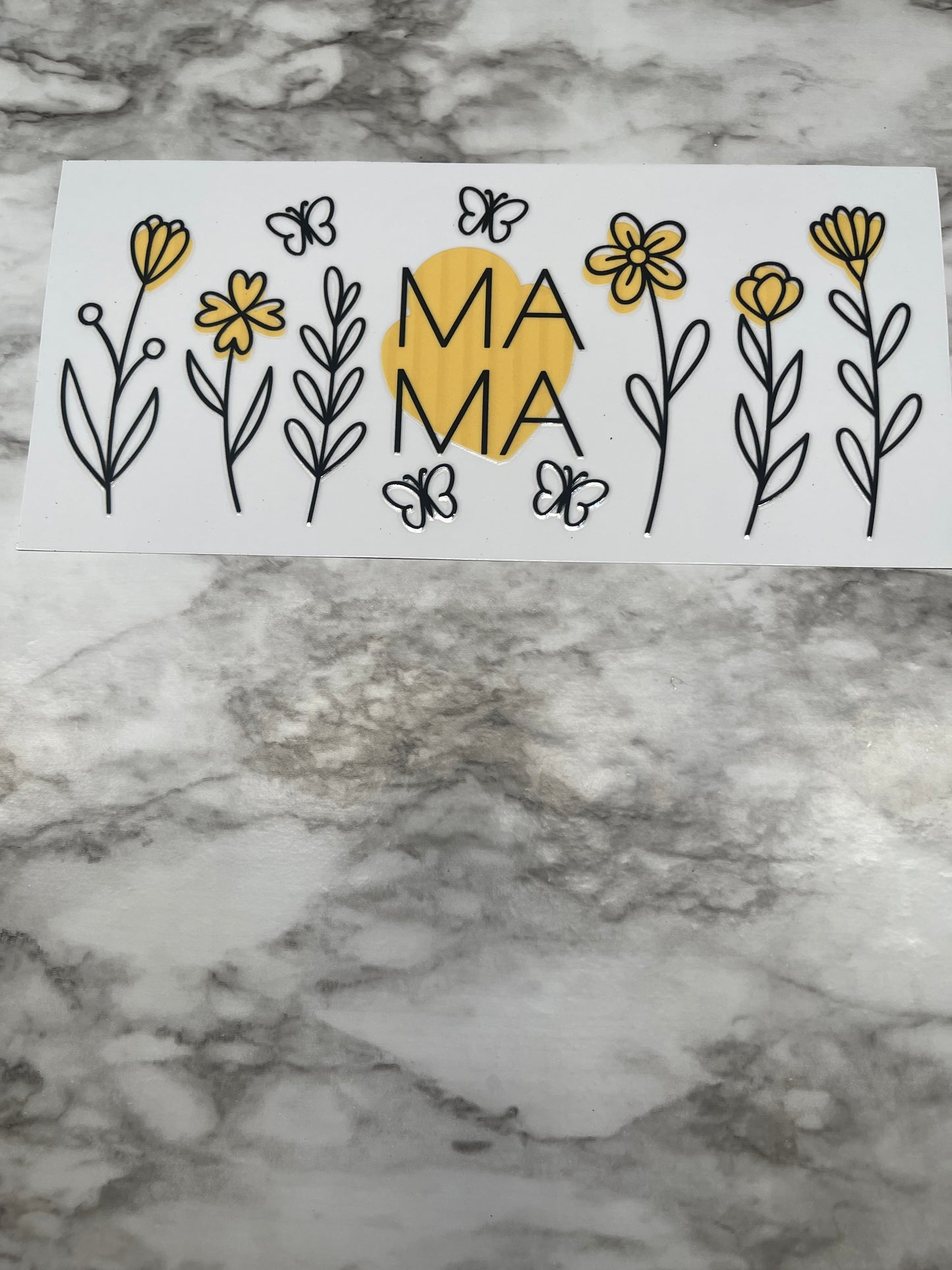 Mama Black and Yellow with Flowers