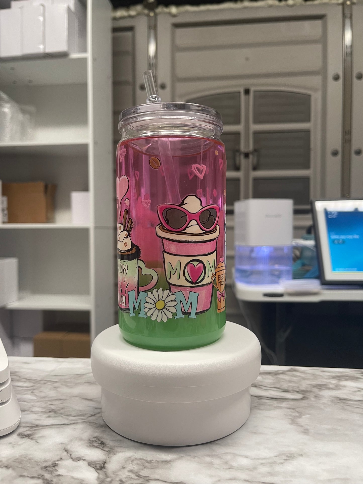 16oz Acrylic Dual Drip Lava Mom