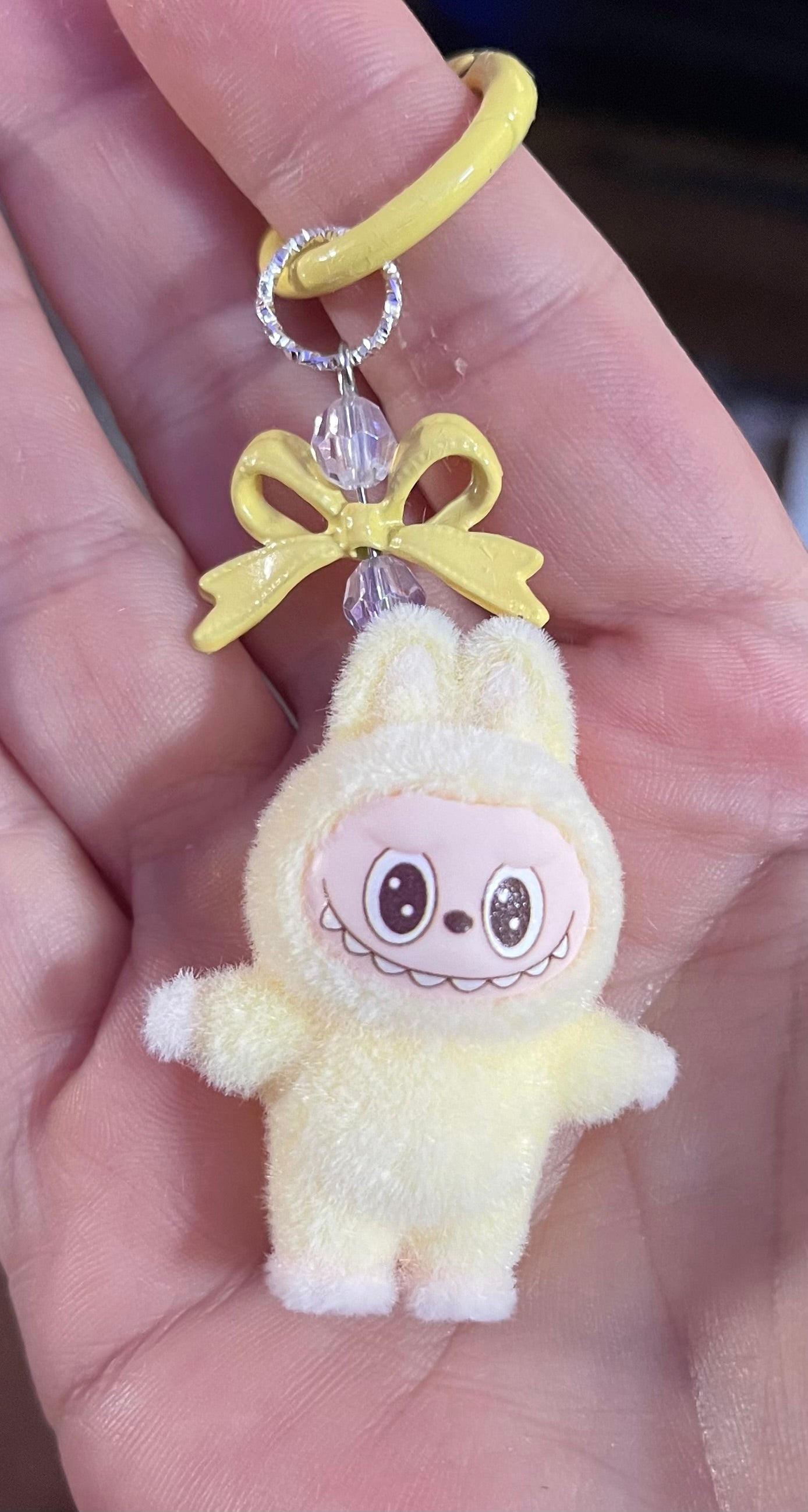Mini Flocked Monster Keychain