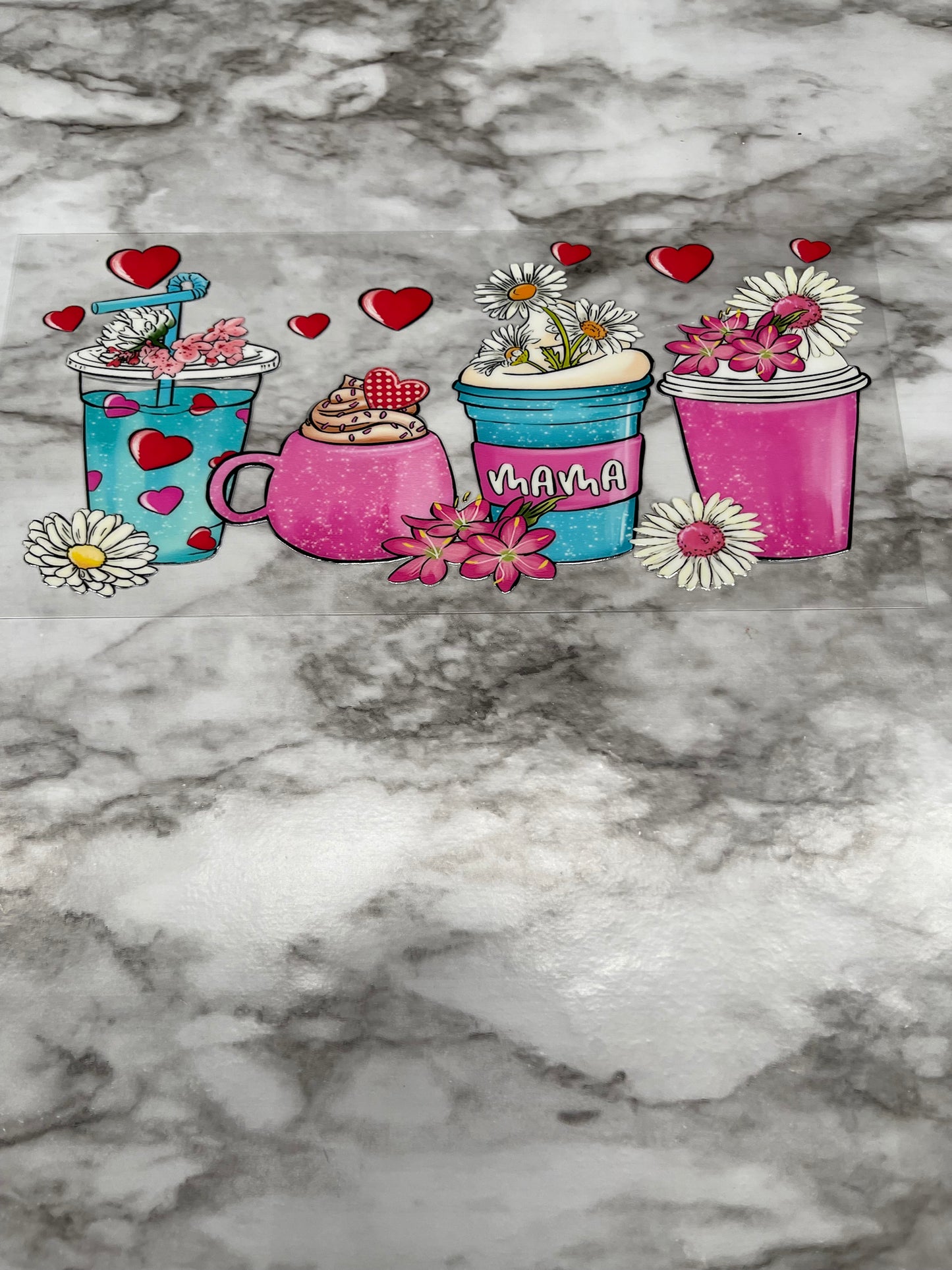 Mama Coffee Blue and Pink