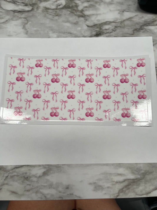 Pink Bow and Cherry Pattern