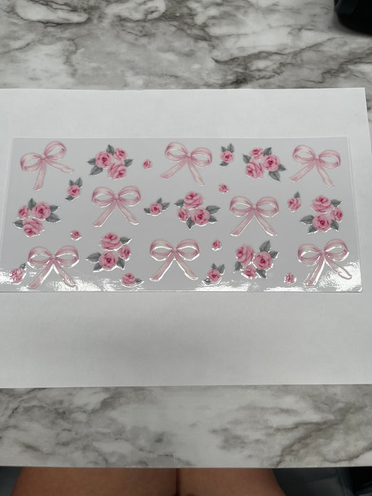 Pink Bow and Roses