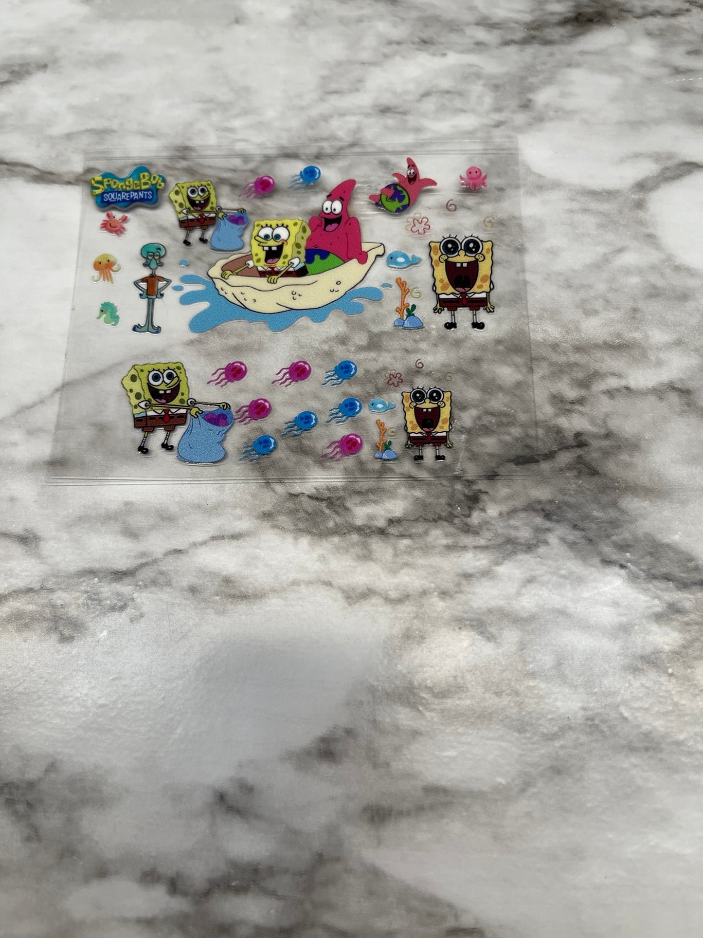 Sponge Mini Tumbler Keychain Decal