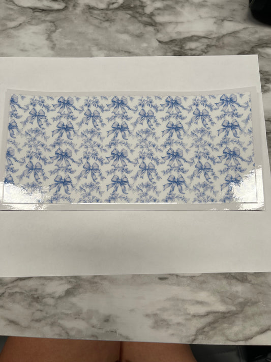 Vintage Blue Bow Pattern