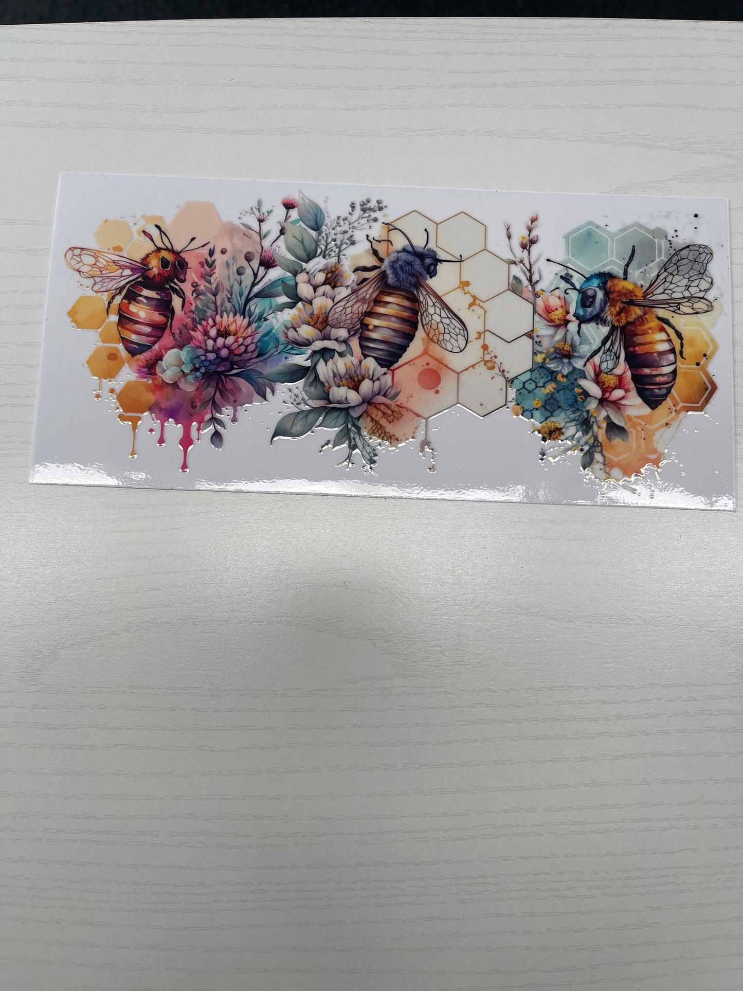Teal Bee and Honeycomb