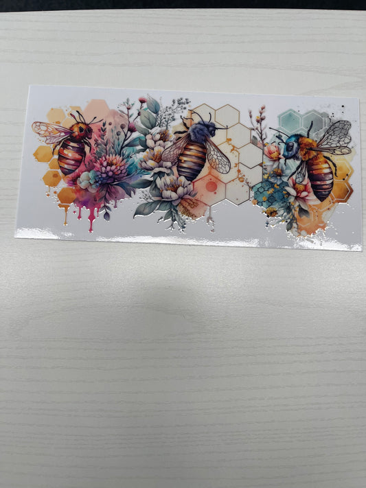 Teal Bee and Honeycomb