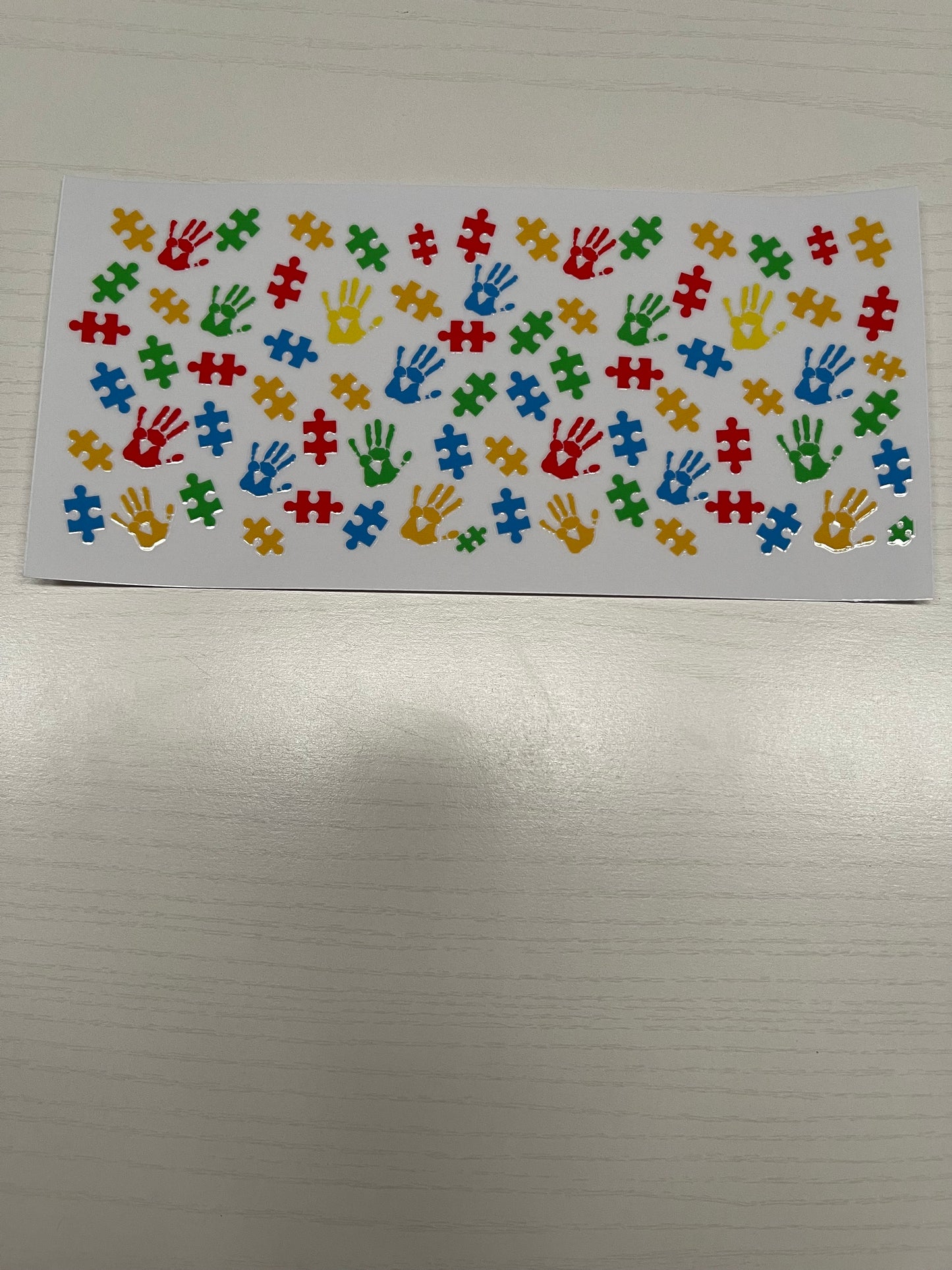 Autism Handprints and Puzzle Pieces