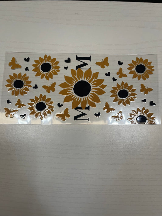 Mom Sunflower, Butterflies and hearts