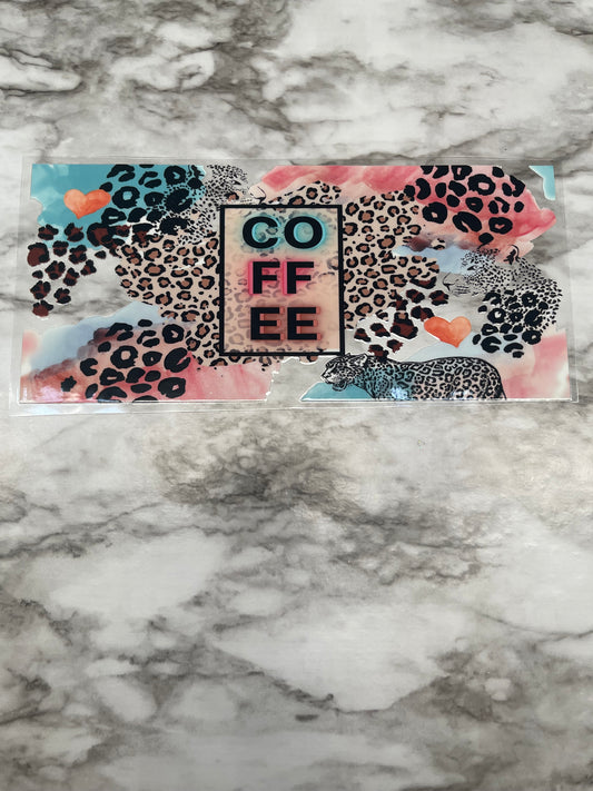 Coffee Leopard Pink and Blue