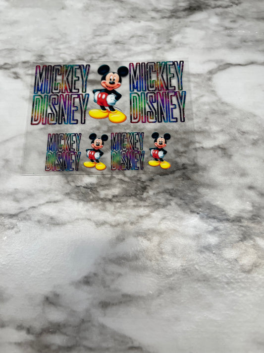 Mouse Rainbow Mini Tumbler Keychain Decal