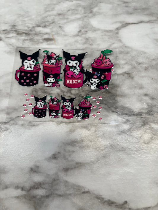 K Skull Cherries Mini Tumbler Keychain Decal