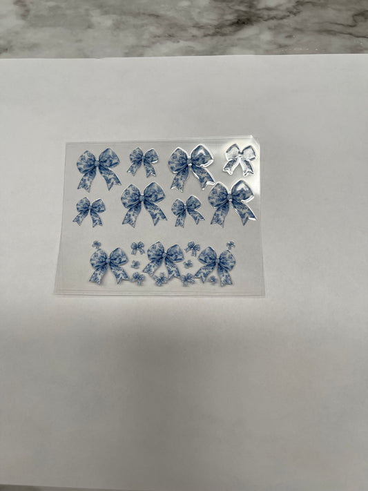 Blue Coquette Bow