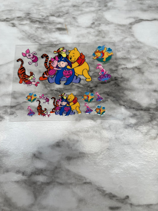 Winnie and Friends Mini Tumbler Keychain Decal