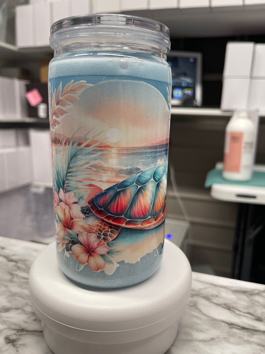 16oz Pre Made Beach Tumbler