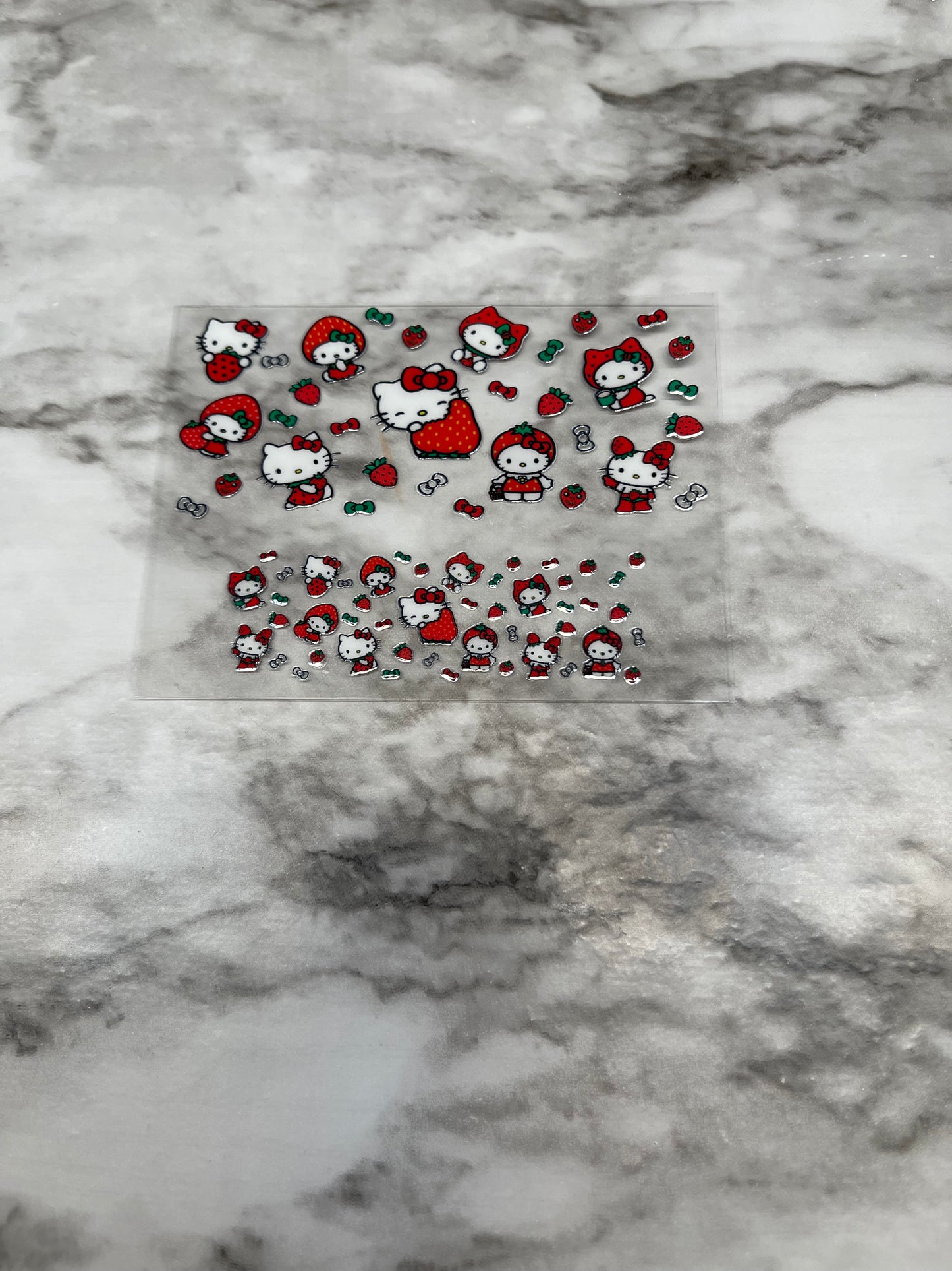 HK Strawberries Mini Keychain Tumbler Decal