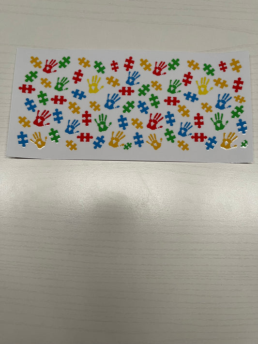 Autism Handprints and Puzzle Pieces